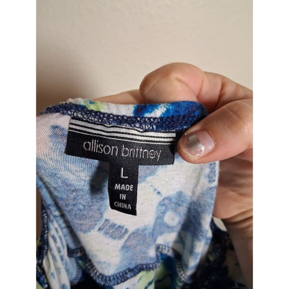 Allison Brittney Maxi Dress Retro Y2K Summer Casual Travel Beach Blue Size Large - Picture 5 of 6